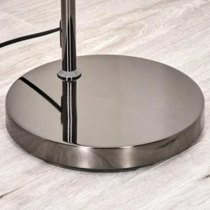 hofstein Koyoto Lampadaire Chrome, Noir, 1 lumière* Lampes En Verre