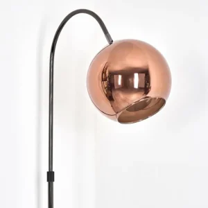 hofstein Koyoto Lampadaire Chrome, Noir, 1 lumière* Lampes En Verre