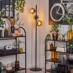 hofstein Koyoto Lampadaire Clair, Fumé, 3 lumières* Lampes Modernes