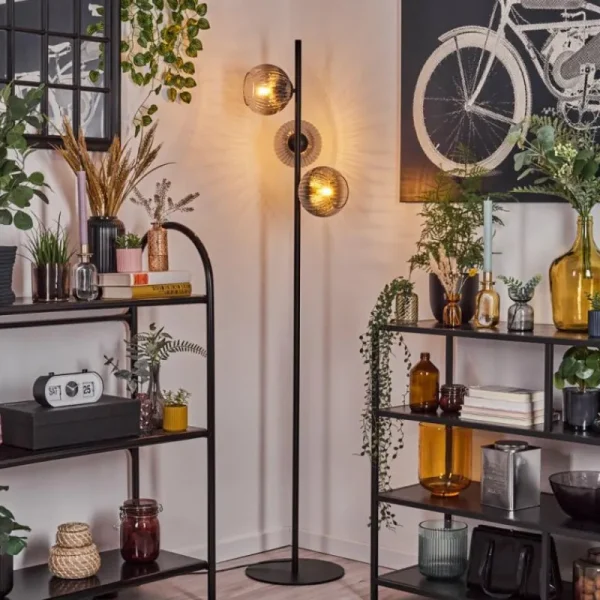 hofstein Koyoto Lampadaire Clair, Fumé, 3 lumières* Lampes Modernes