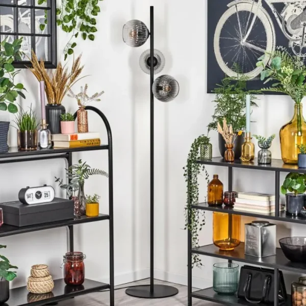 hofstein Koyoto Lampadaire Clair, Fumé, 3 lumières* Lampes Modernes