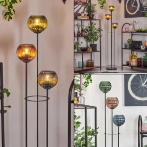 hofstein Koyoto Lampadaire Noir, 3 lumières* Lampes Modernes