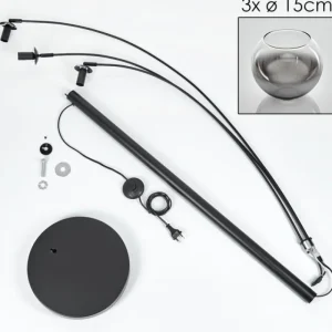 hofstein Koyoto Lampadaire Noir, 3 lumières* Lampes Modernes