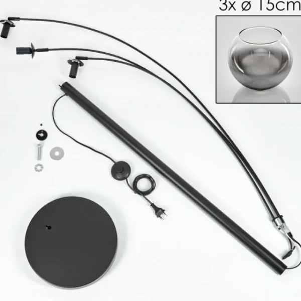hofstein Koyoto Lampadaire Noir, 3 lumières* Lampes Modernes