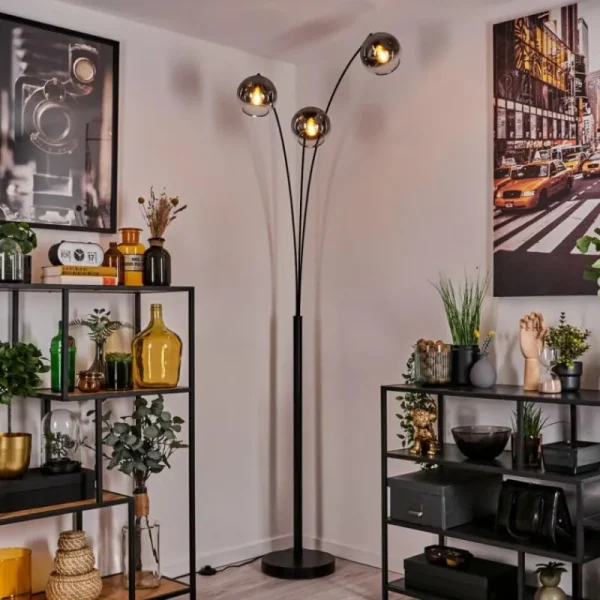 hofstein Koyoto Lampadaire Noir, 3 lumières* Lampes Modernes