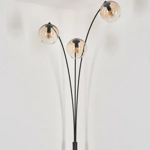 hofstein Koyoto Lampadaire Noir, 3 lumières* Lampes En Verre