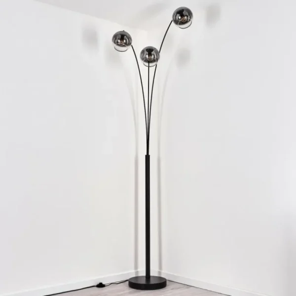 hofstein Koyoto Lampadaire Noir, 3 lumières* Lampes Modernes