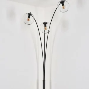 hofstein Koyoto Lampadaire Noir, 3 lumières* Lampes En Verre