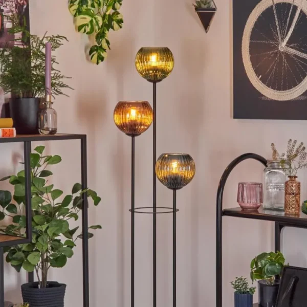 hofstein Koyoto Lampadaire Noir, 3 lumières* Lampes Modernes