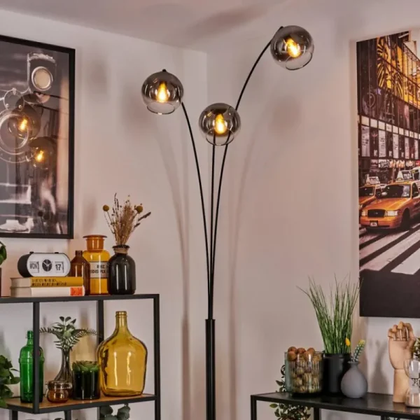 hofstein Koyoto Lampadaire Noir, 3 lumières* Lampes Modernes