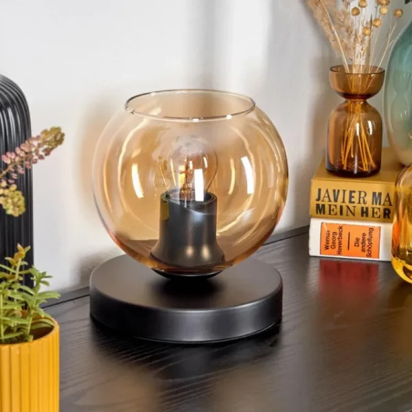 hofstein Koyoto Lampe à poser 15 cm Ambre, 1 lumière* Lampes En Verre