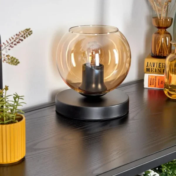 hofstein Koyoto Lampe à poser 15 cm Ambre, 1 lumière* Lampes En Verre