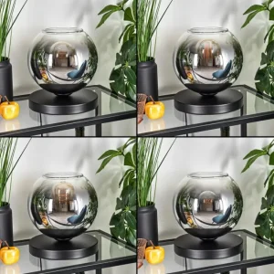 hofstein Koyoto Lampe à poser 20 cm Chrome, Clair, 1 lumière* Lampes En Verre