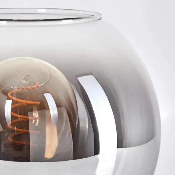 hofstein Koyoto Lampe à poser 20 cm Chrome, Clair, 1 lumière* Lampes En Verre