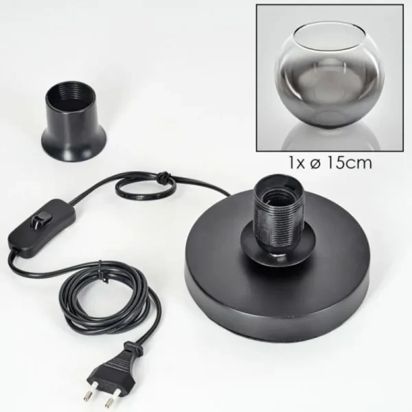 hofstein Koyoto Lampe à poser 15 cm Clair, Fumé, 1 lumière* Lampes Modernes