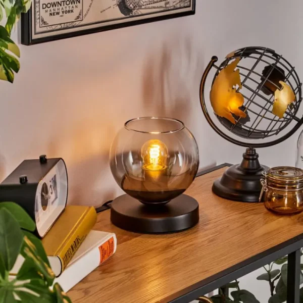 hofstein Koyoto Lampe à poser 15 cm Clair, Fumé, 1 lumière* Lampes Modernes