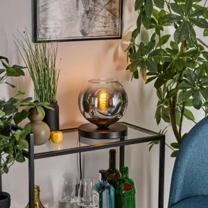 hofstein Koyoto Lampe à poser 20 cm Clair, Fumé, 1 lumière* Lampes Modernes