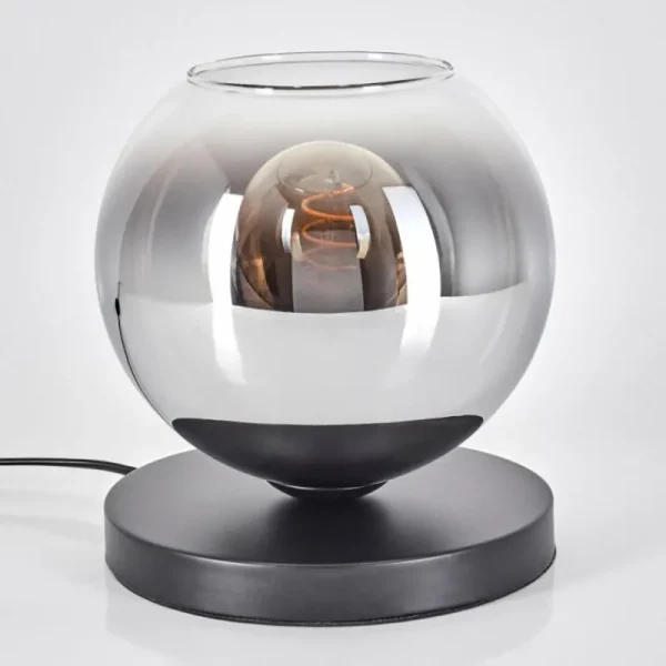 hofstein Koyoto Lampe à poser 20 cm Chrome, Clair, 1 lumière* Lampes En Verre