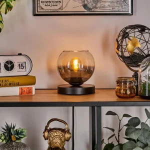 hofstein Koyoto Lampe à poser 15 cm Clair, Fumé, 1 lumière* Lampes Modernes
