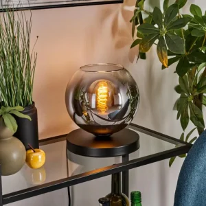 hofstein Koyoto Lampe à poser 20 cm Clair, Fumé, 1 lumière* Lampes Modernes