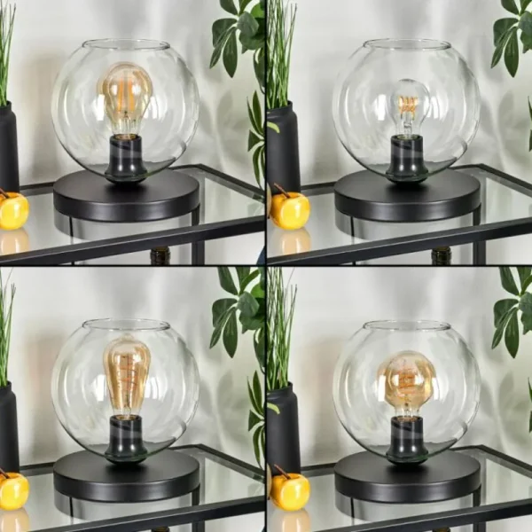 hofstein Koyoto Lampe à poser 20 cm Noir, 1 lumière* Lampes En Verre