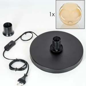 hofstein Koyoto Lampe à poser 25 cm Noir, 1 lumière* Lampes En Verre