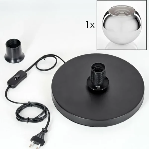 hofstein Koyoto Lampe à poser 25 cm Noir, 1 lumière* Lampes En Verre