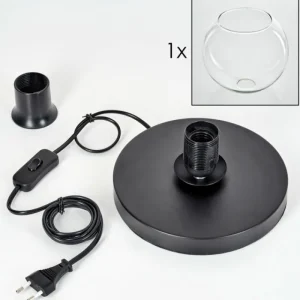 hofstein Koyoto Lampe à poser 20 cm Noir, 1 lumière* Lampes En Verre