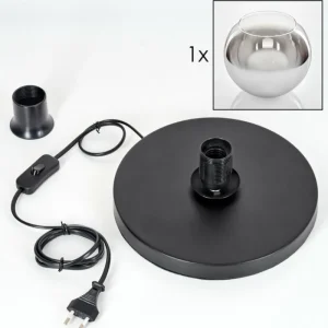 hofstein Koyoto Lampe à poser 25 cm Noir, 1 lumière* Lampes En Verre