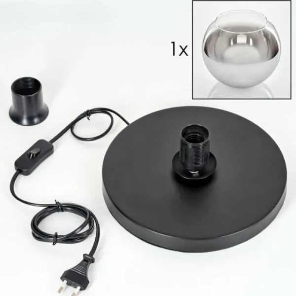 hofstein Koyoto Lampe à poser 25 cm Noir, 1 lumière* Lampes En Verre