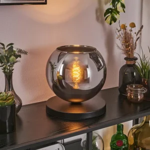 hofstein Koyoto Lampe à poser 25 cm Noir, 1 lumière* Lampes En Verre