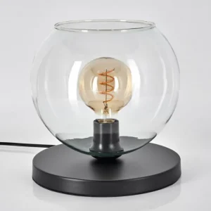 hofstein Koyoto Lampe à poser 25 cm Noir, 1 lumière* Lampes En Verre