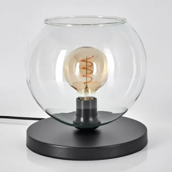hofstein Koyoto Lampe à poser 25 cm Noir, 1 lumière* Lampes En Verre