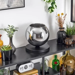 hofstein Koyoto Lampe à poser 25 cm Noir, 1 lumière* Lampes En Verre