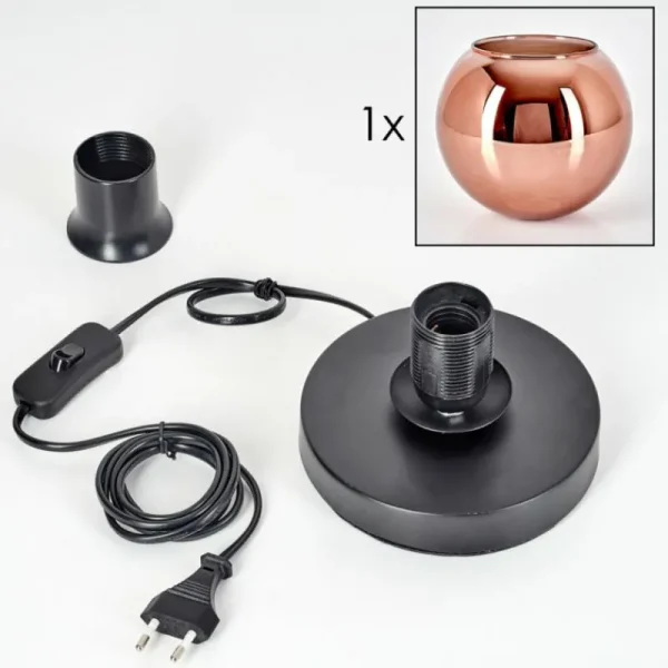 hofstein Koyoto Lampe à poser Noir, 1 lumière* Lampes En Verre