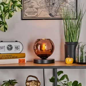 hofstein Koyoto Lampe à poser Noir, 1 lumière* Lampes En Verre