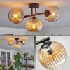 hofstein Koyoto Plafonnier, Boule lumineuse Ambre, 3 lumières* Lampes Modernes