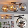 hofstein Koyoto Plafonnier, Boule lumineuse Ambre, Chrome, Fumé, 4 lumières* Lampes Modernes