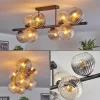 hofstein Koyoto Plafonnier, Boule lumineuse Ambre, Clair, Fumé, 8 lumières* Lampes Modernes