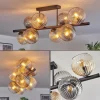 hofstein Koyoto Plafonnier, Boule lumineuse Ambre, Clair, Fumé, 8 lumières* Lampes Modernes