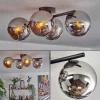 hofstein Koyoto Plafonnier, Boule lumineuse Chrome, Fumé, 4 lumières* Lampes Modernes