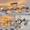 hofstein Koyoto Plafonnier, Boule lumineuse Ambre, Clair, Fumé, 10 lumières* Lampes Modernes