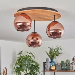 hofstein Koyoto Plafonnier, Boule lumineuse Écru, Noir, 3 lumières* Lampes Modernes