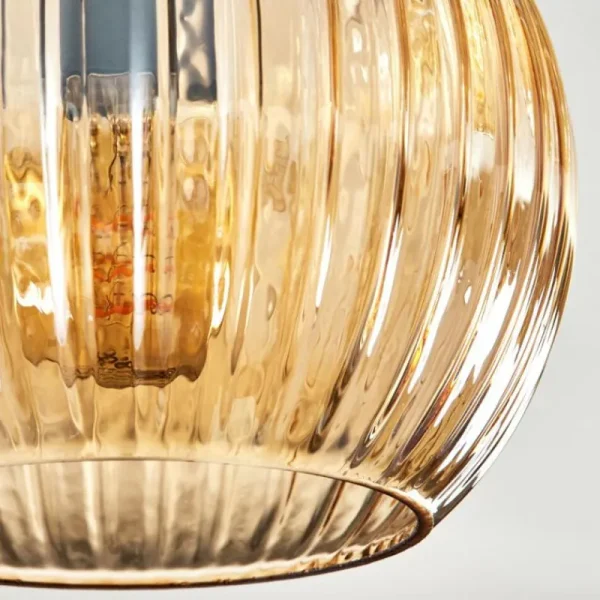 hofstein Koyoto Plafonnier, Boule lumineuse Ambre, 3 lumières* Lampes Modernes