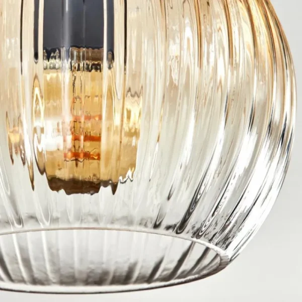 hofstein Koyoto Plafonnier, Boule lumineuse Ambre, Clair, Fumé, 3 lumières* Lampes Modernes