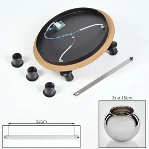 hofstein Koyoto Plafonnier, Boule lumineuse Écru, Noir, 3 lumières* Lampes Modernes