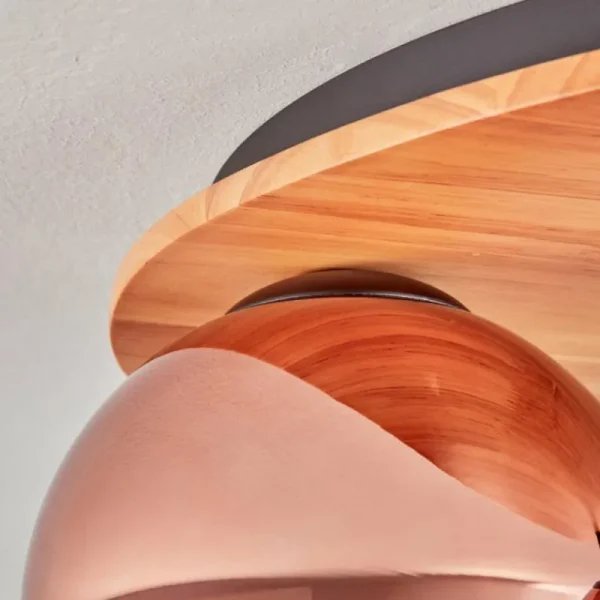 hofstein Koyoto Plafonnier, Boule lumineuse Écru, Noir, 3 lumières* Lampes Modernes