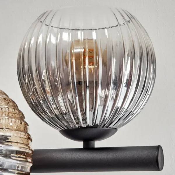 hofstein Koyoto Plafonnier, Boule lumineuse Ambre, Clair, Fumé, 8 lumières* Lampes Modernes