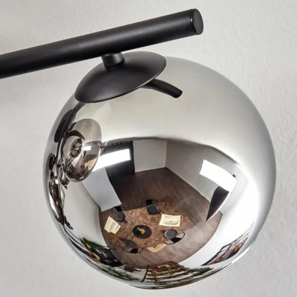 hofstein Koyoto Plafonnier, Boule lumineuse Chrome, Fumé, 4 lumières* Lampes Modernes