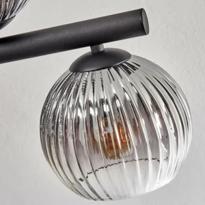 hofstein Koyoto Plafonnier, Boule lumineuse Clair, Fumé, 10 lumières* Lampes Modernes
